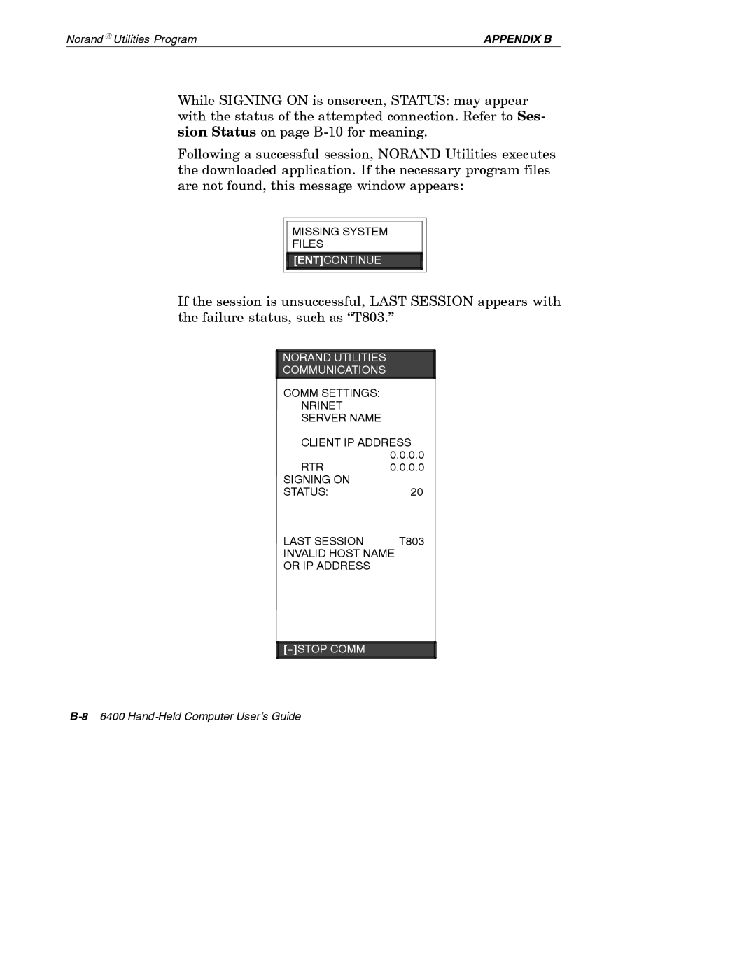 Intermec 6400 manual Missing System Files 