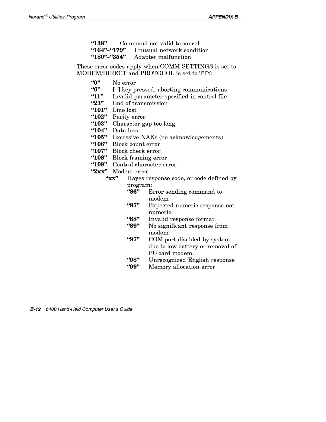 Intermec 6400 manual No error 