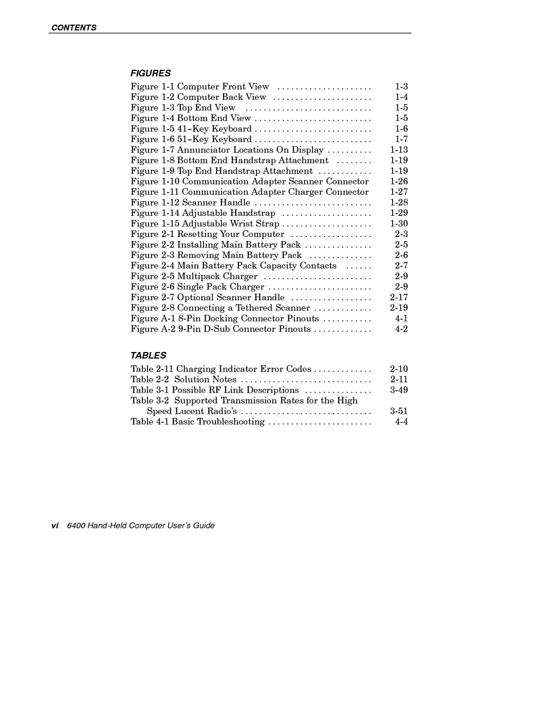 Intermec 6400 manual Figures 