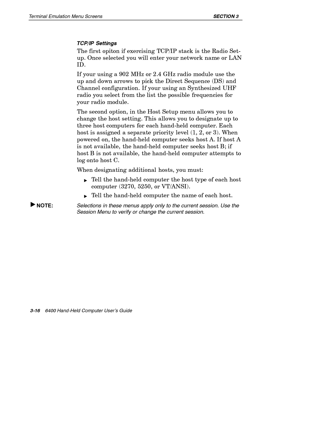 Intermec 6400 manual TCP/IP Settings 