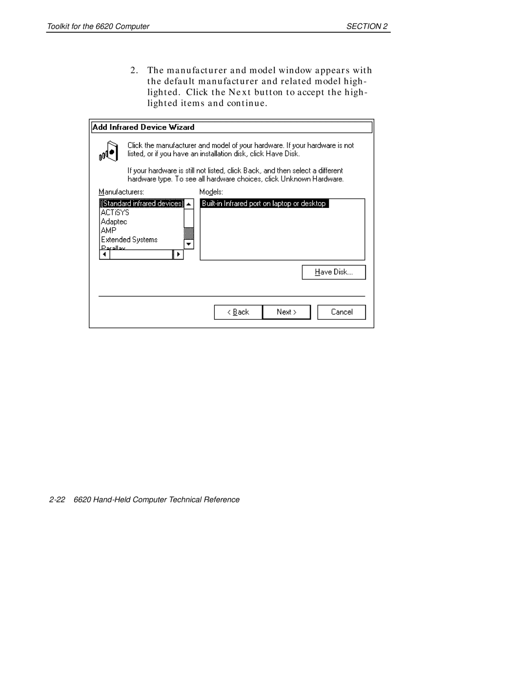 Intermec 6620 manual Section 