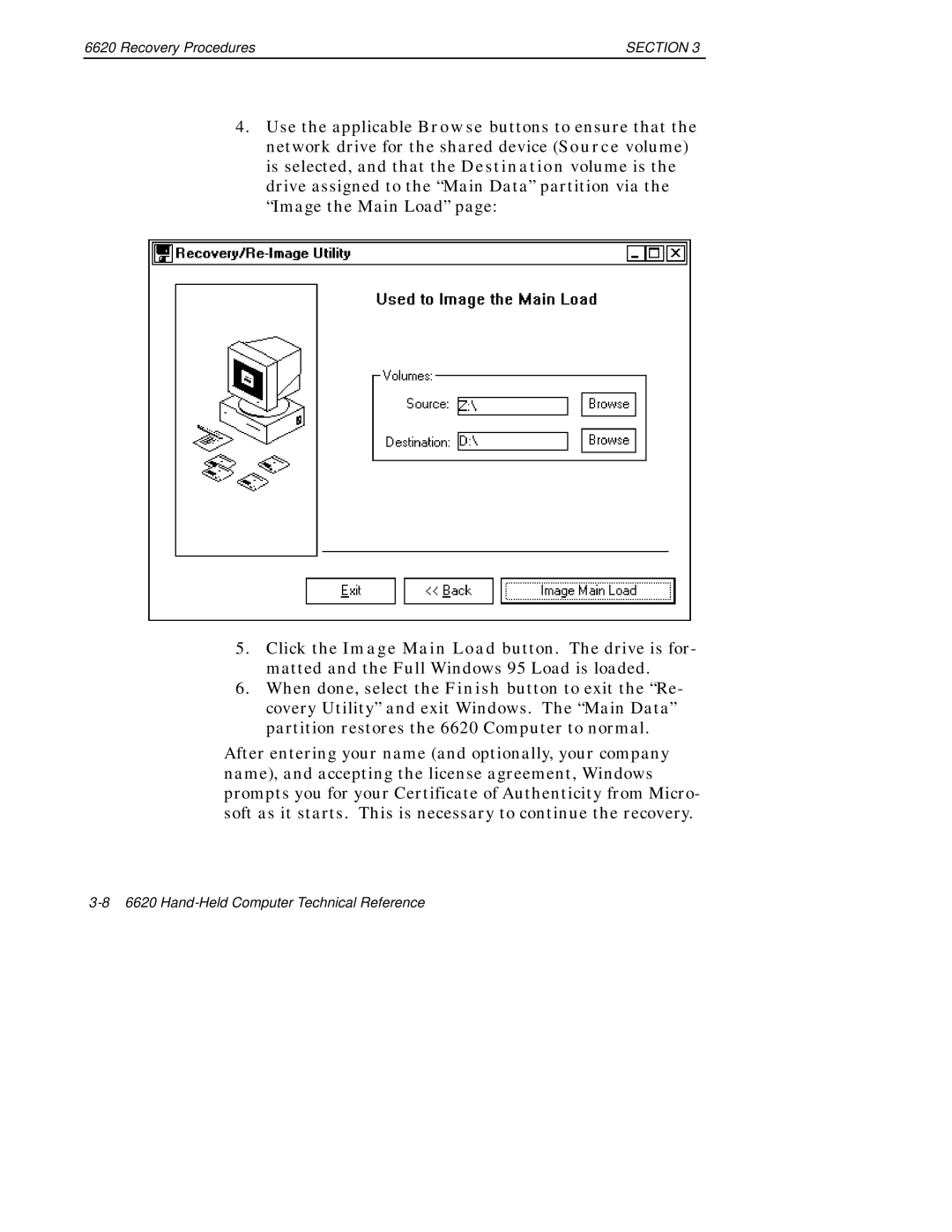 Intermec 6620 manual Section 