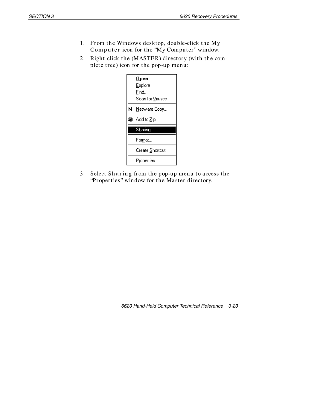 Intermec 6620 manual Section 