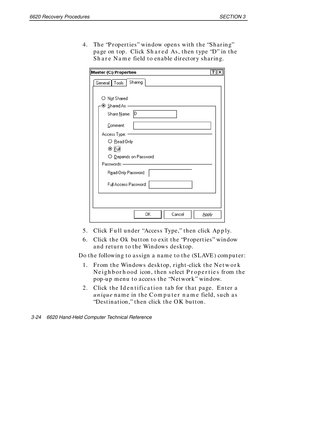 Intermec 6620 manual Section 