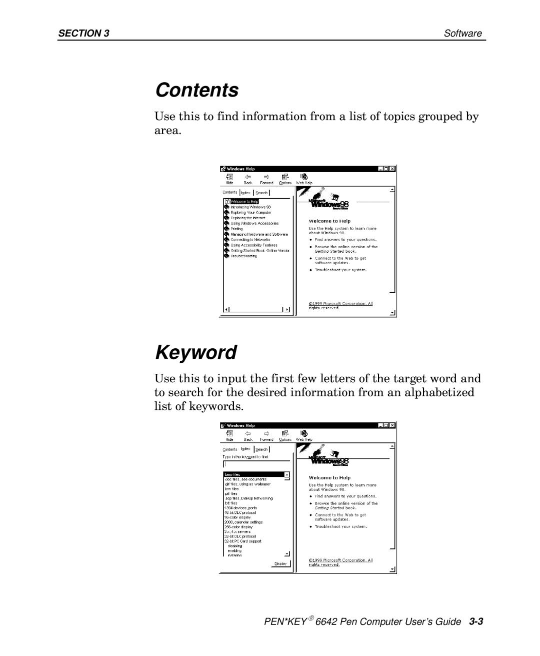 Intermec 6642 manual Contents, Keyword 