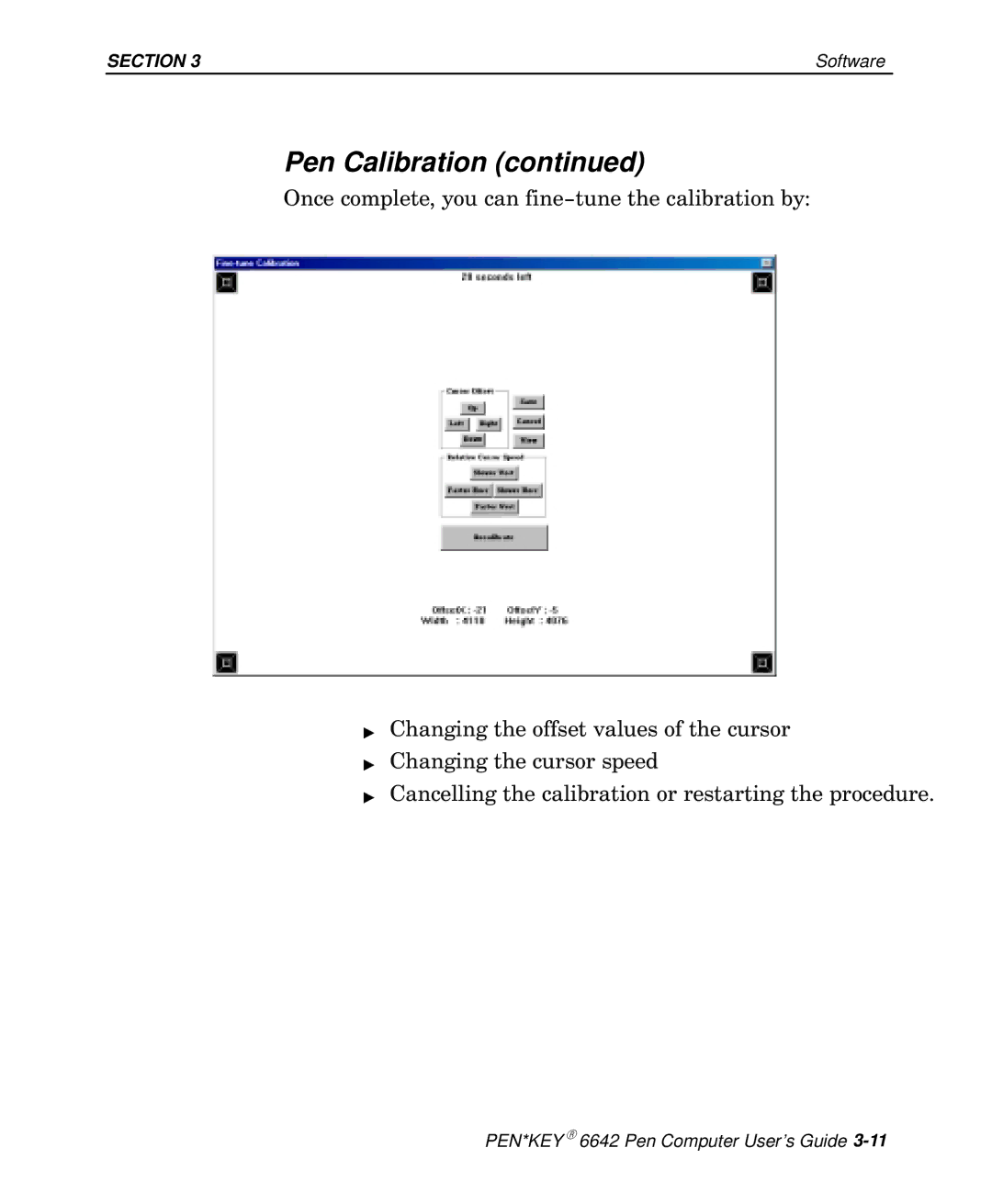 Intermec 6642 manual Pen Calibration 