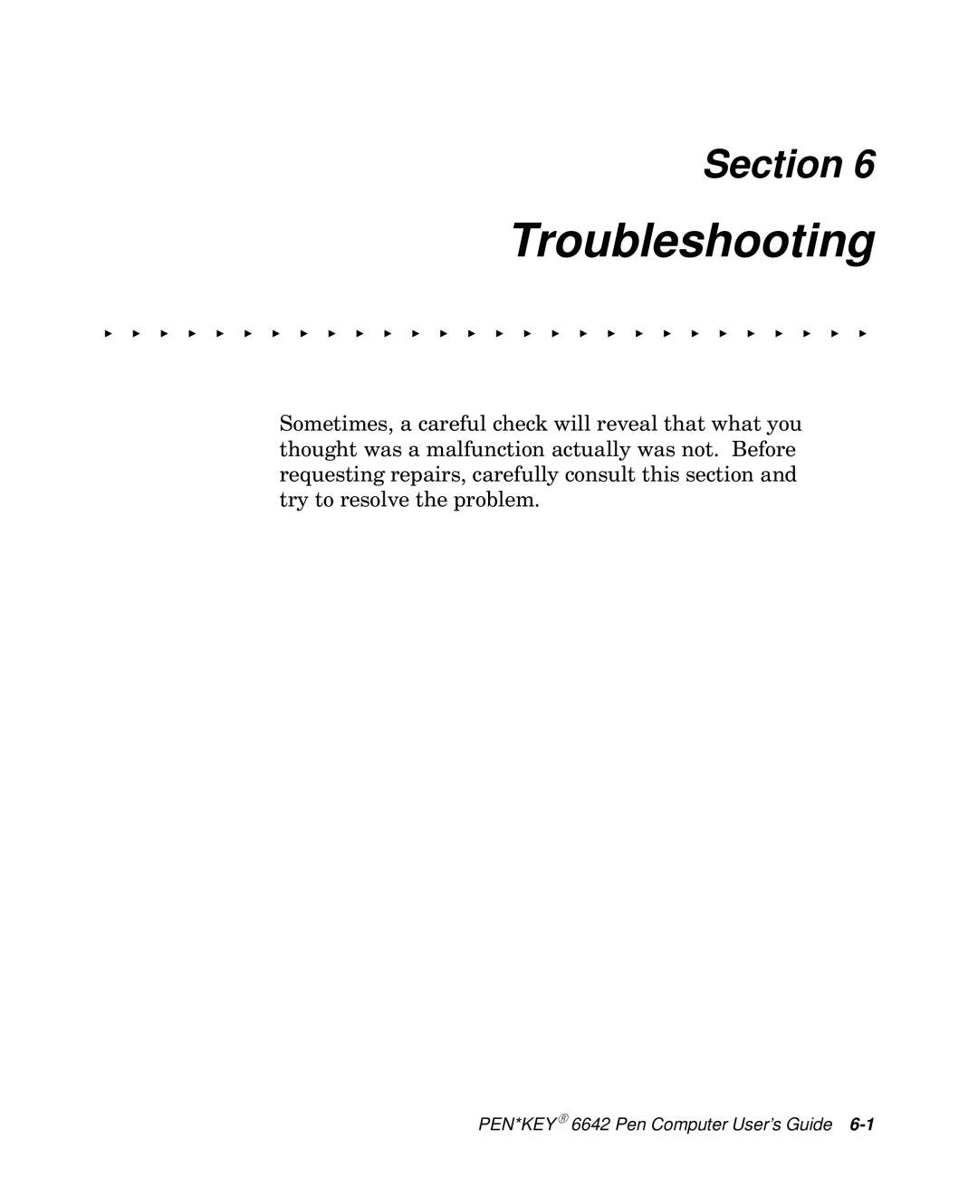 Intermec 6642 manual Troubleshooting 