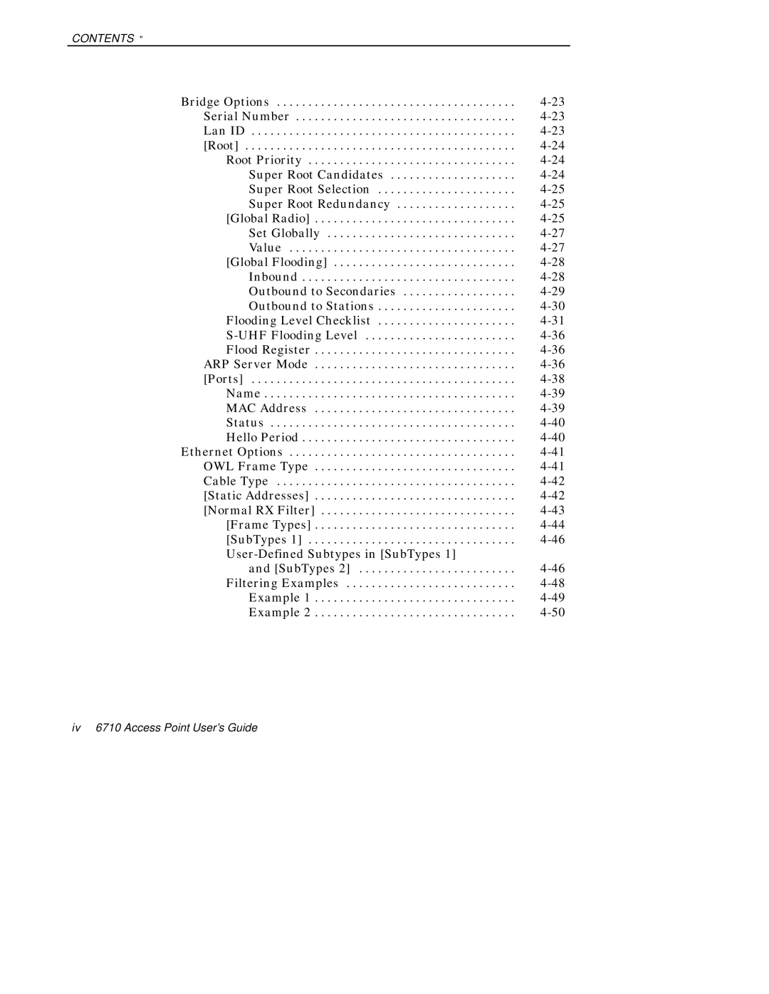 Intermec 6710 manual MAC Address Status Hello Period 