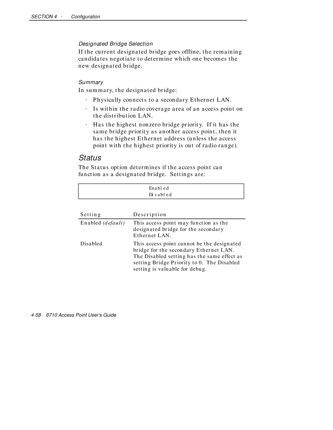 Intermec 6710 manual Designated Bridge Selection 