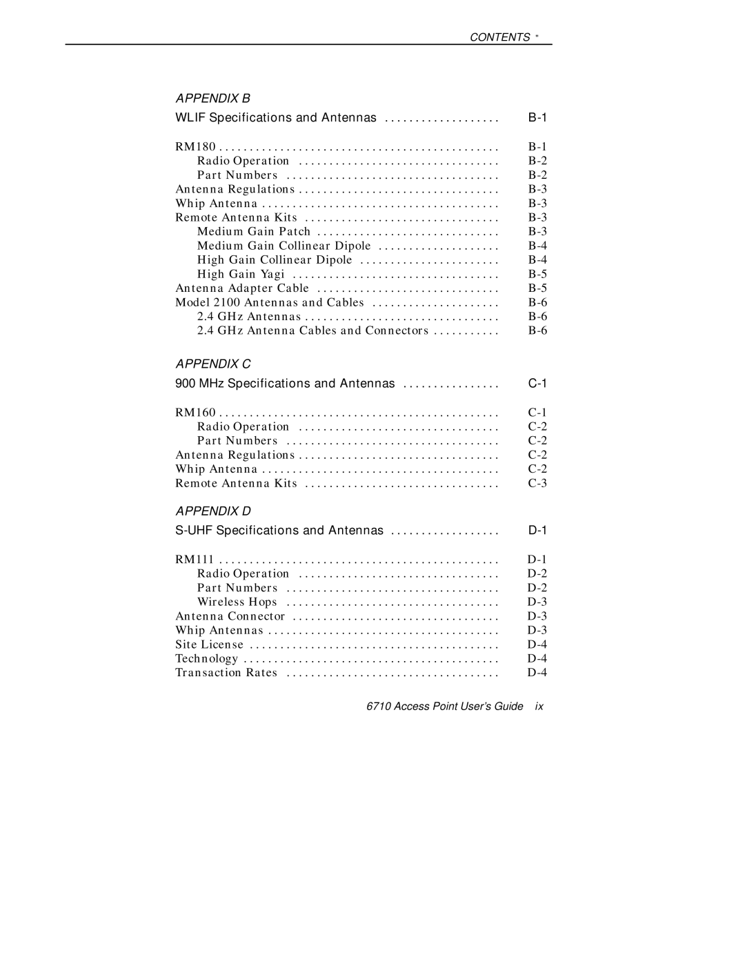 Intermec 6710 manual Appendix B 