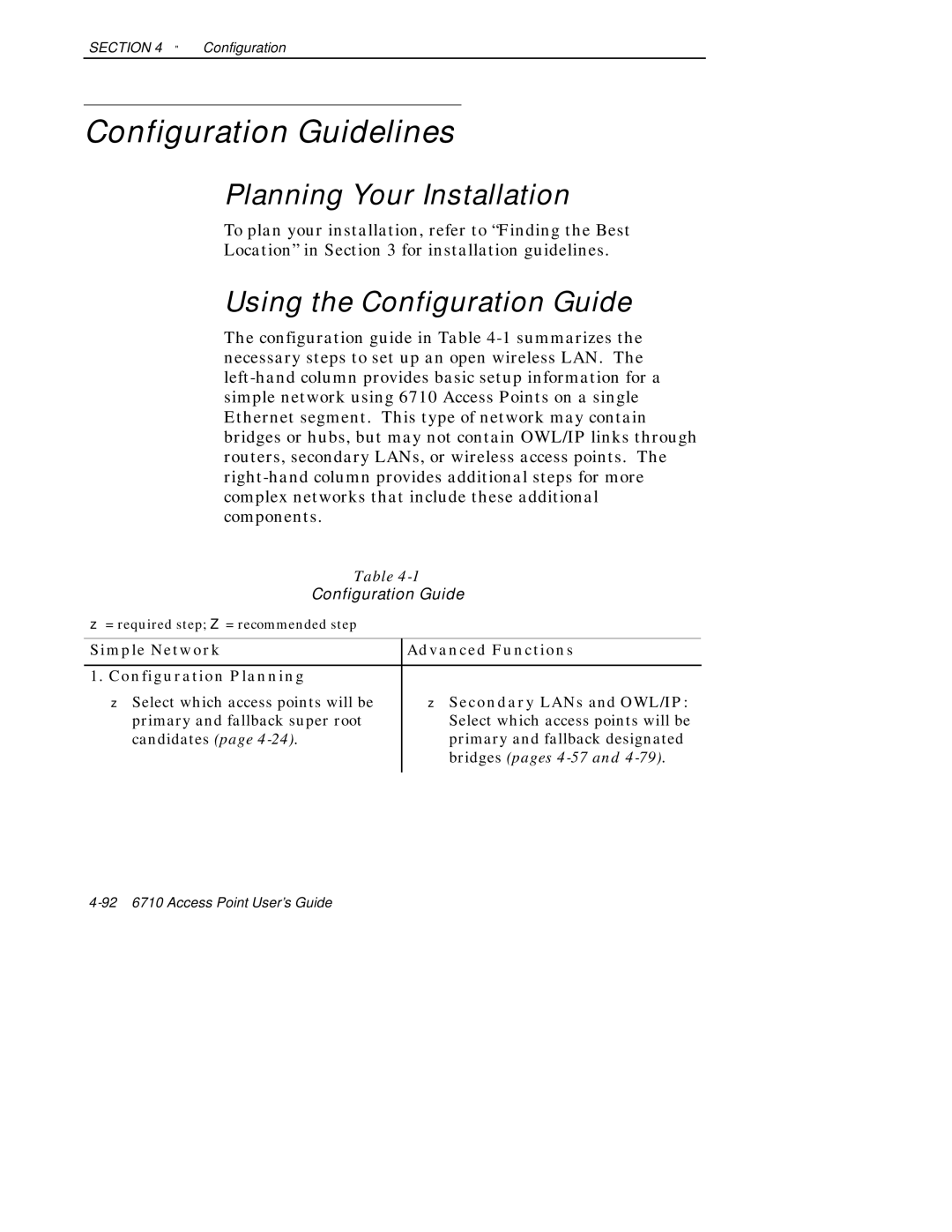 Intermec 6710 manual Configuration Guidelines, Planning Your Installation, Using the Configuration Guide 