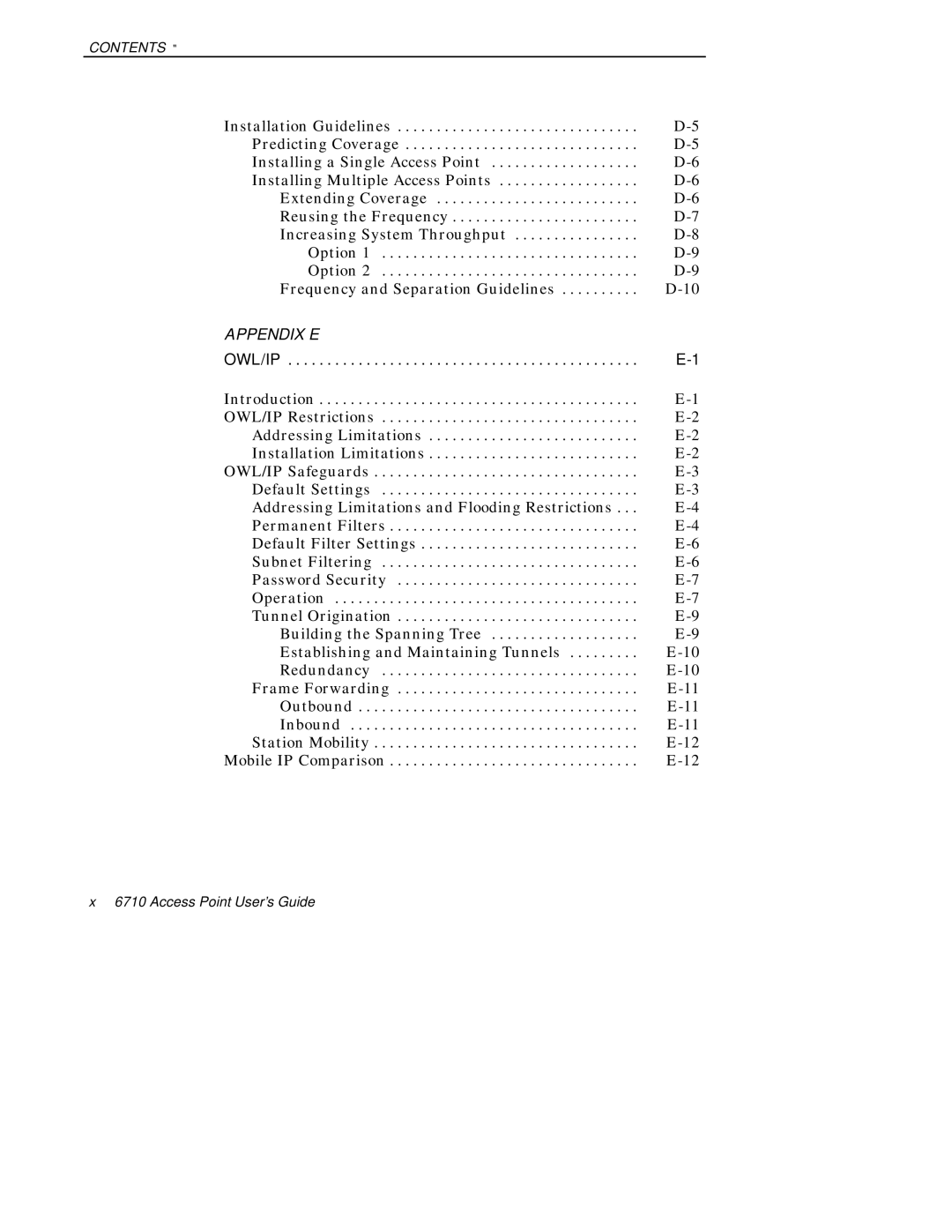 Intermec 6710 manual Appendix E 