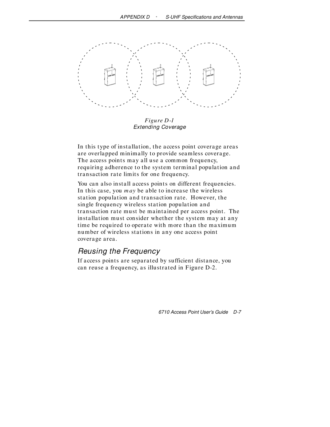 Intermec 6710 manual Reusing the Frequency, Figure D-1 