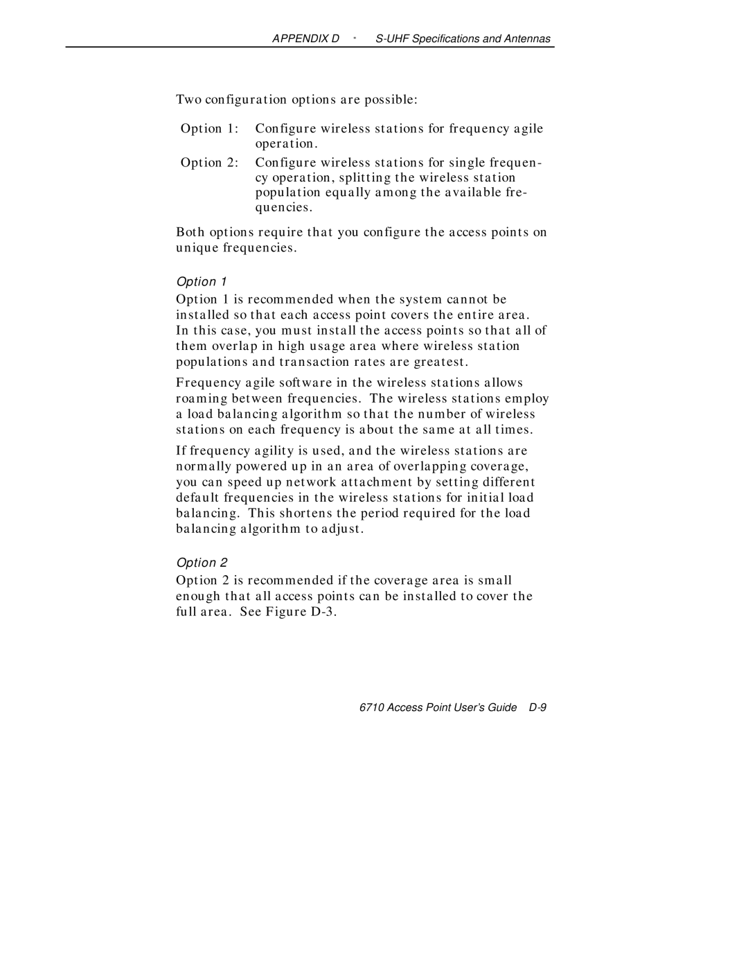 Intermec 6710 manual Option 