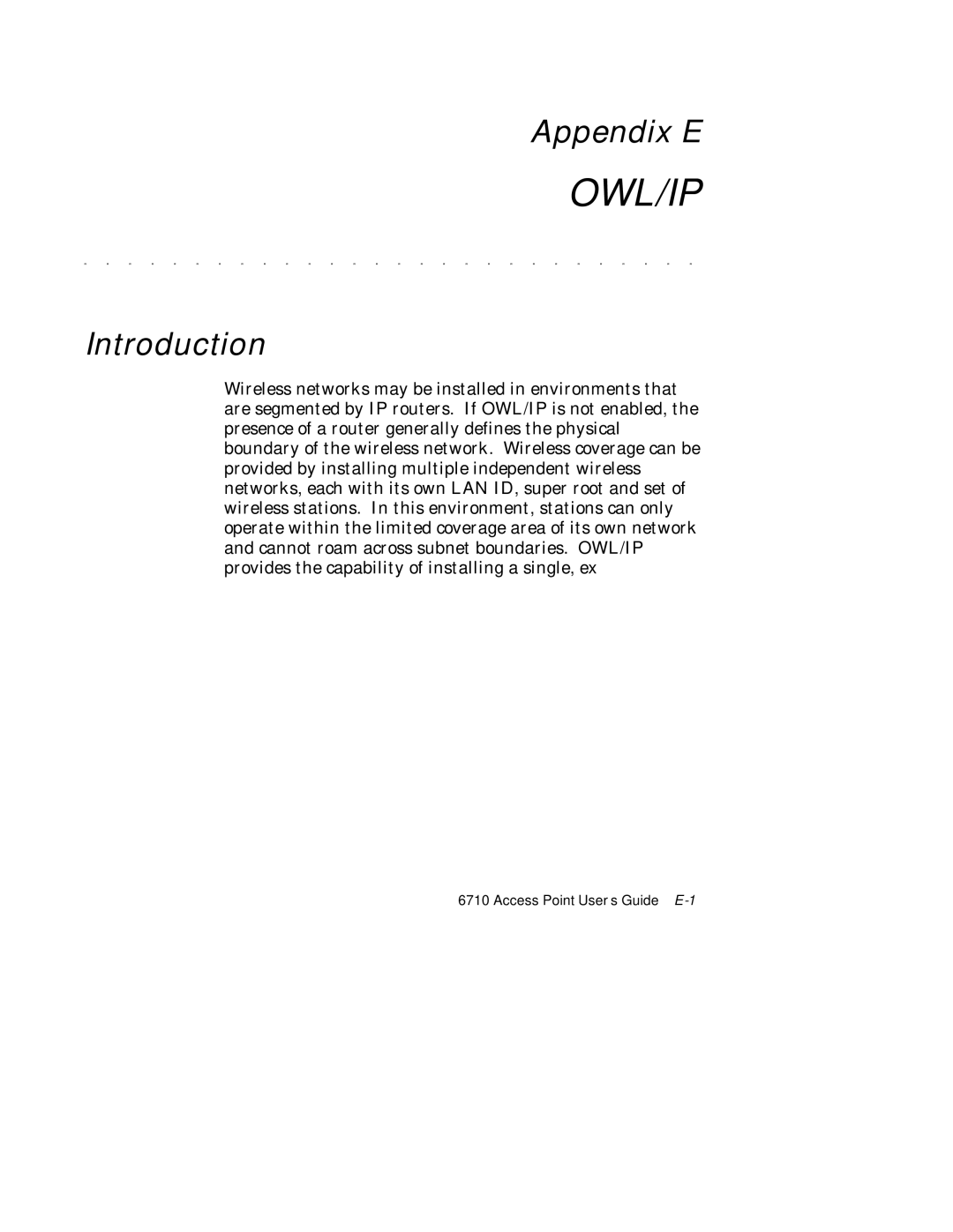 Intermec 6710 manual Appendix E, Introduction 