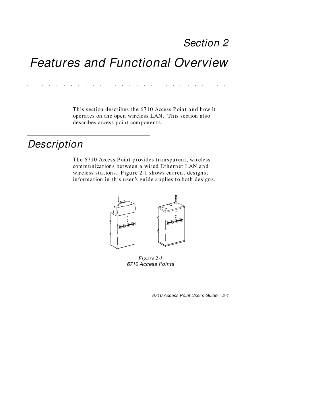 Intermec 6710 manual Features and Functional Overview, Description 