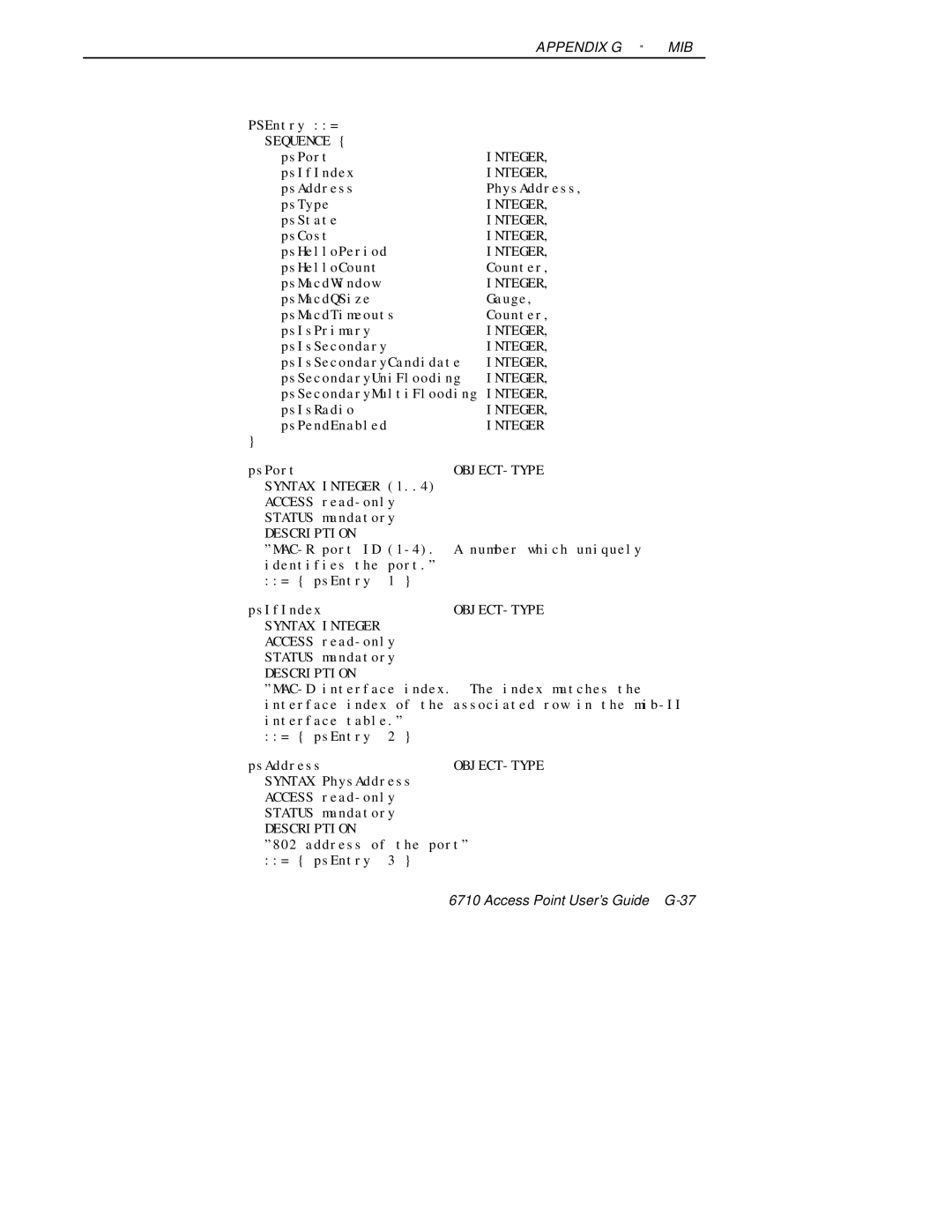 Intermec 6710 manual Integer 