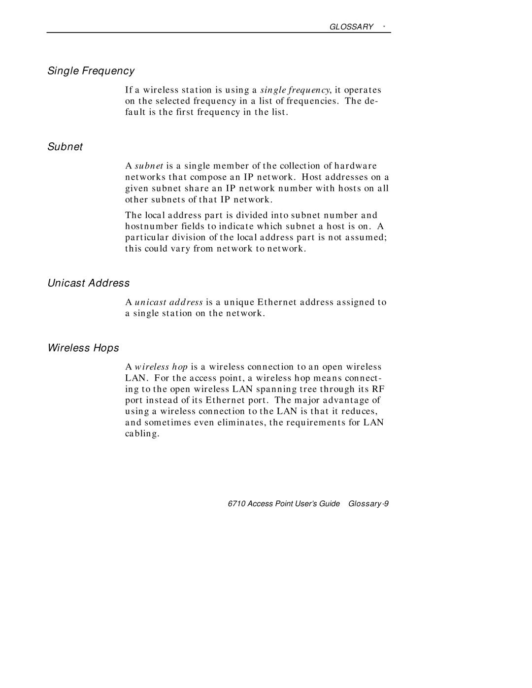 Intermec 6710 manual Unicast Address 