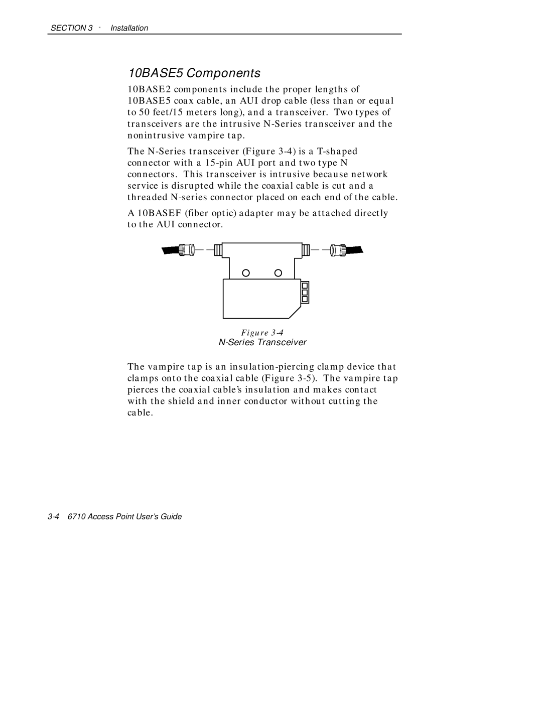 Intermec 6710 manual 10BASE5 Components 