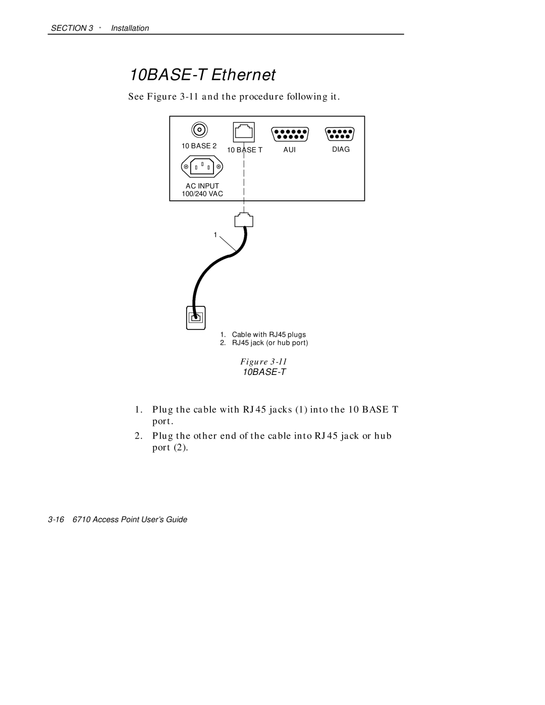 Intermec 6710 manual 10BASE-T Ethernet, See -11 and the procedure following it 