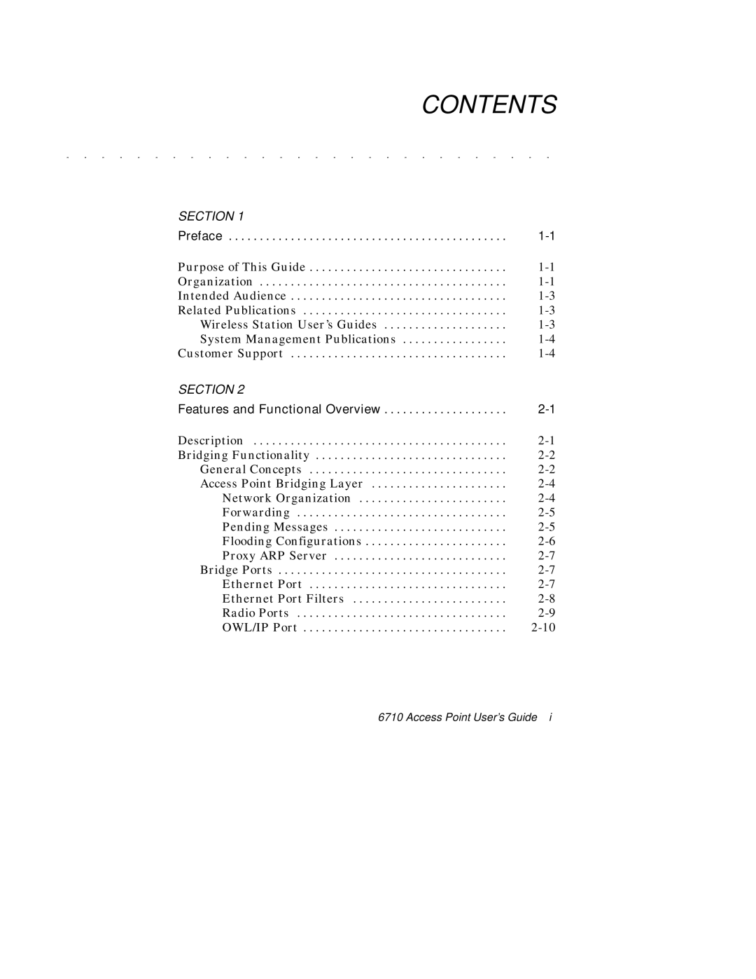 Intermec 6710 manual Contents 