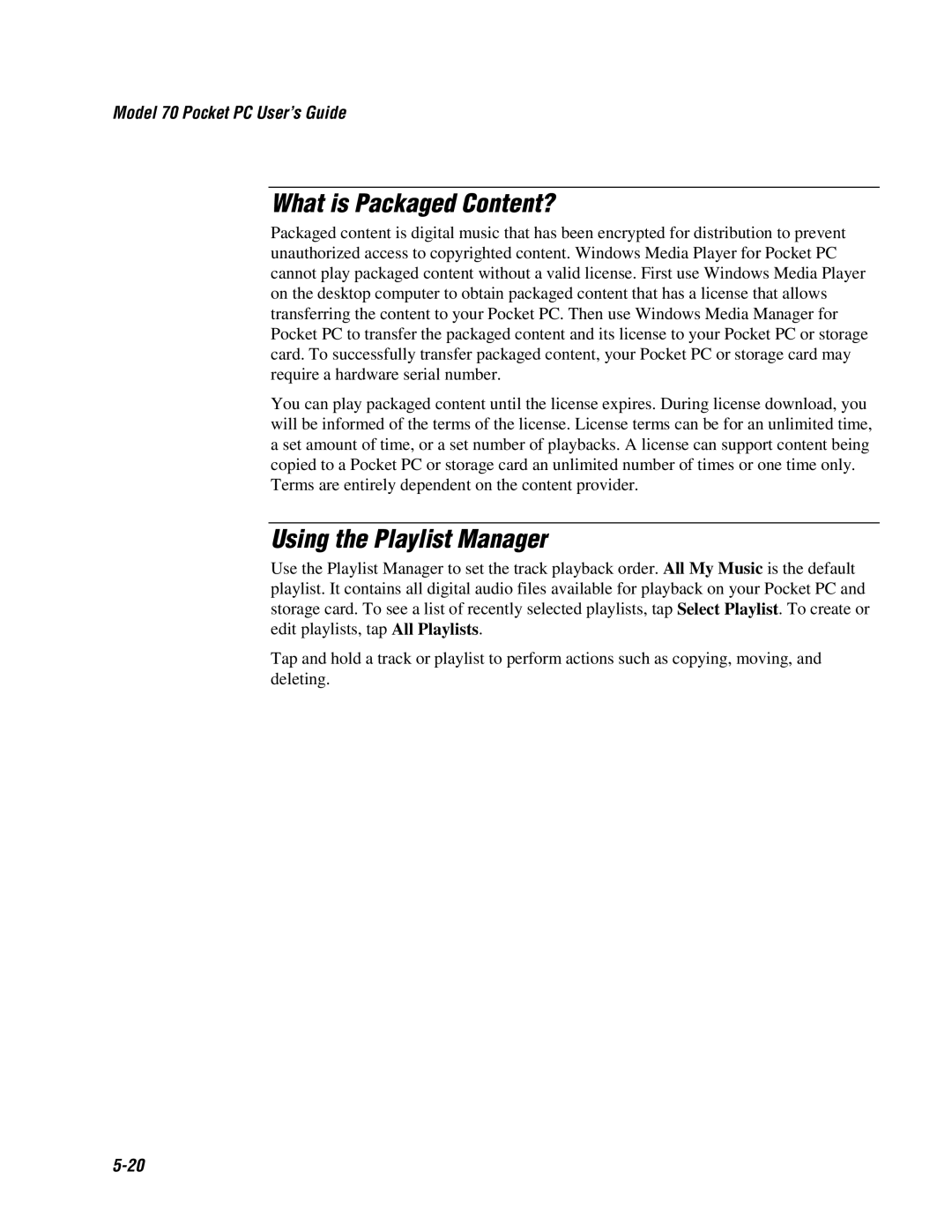 Intermec 70 manual What is Packaged Content?, Using the Playlist Manager 