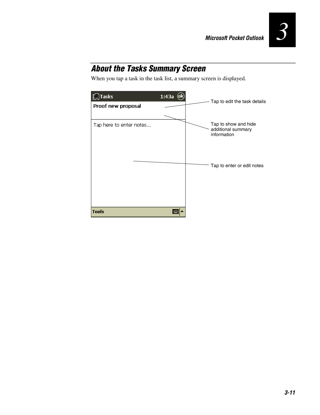 Intermec 70 manual About the Tasks Summary Screen 