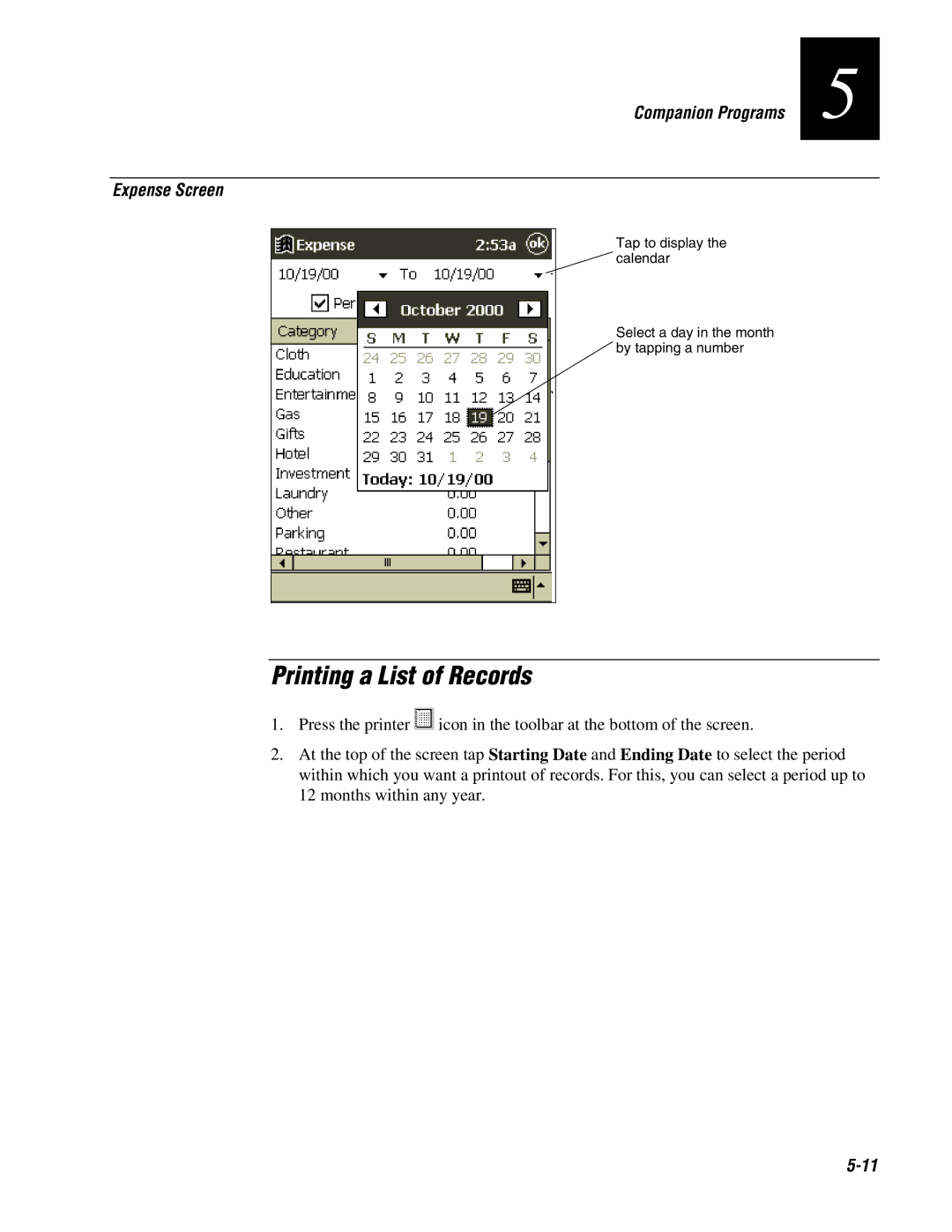 Intermec 70 manual Printing a List of Records 