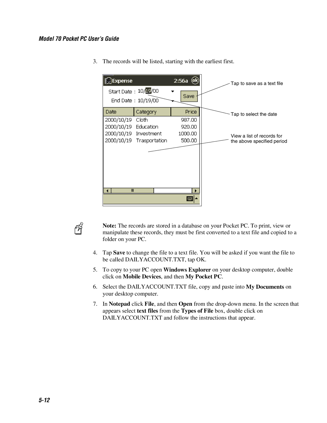 Intermec 70 manual Records will be listed, starting with the earliest first 