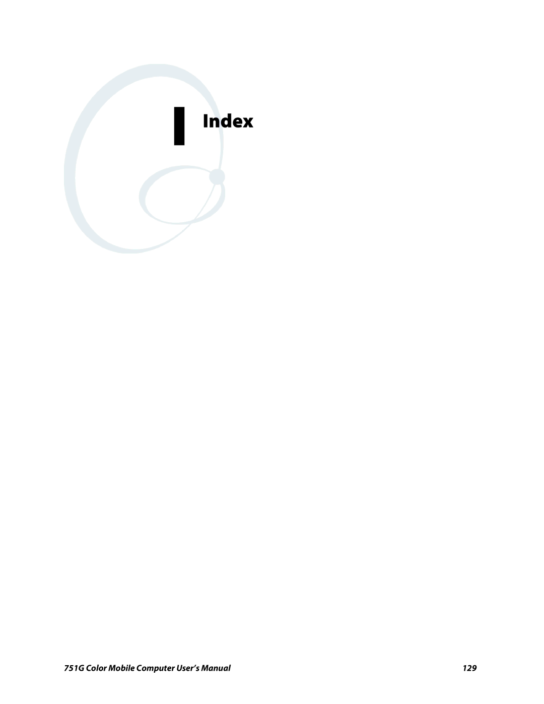 Intermec 751G user manual Index 