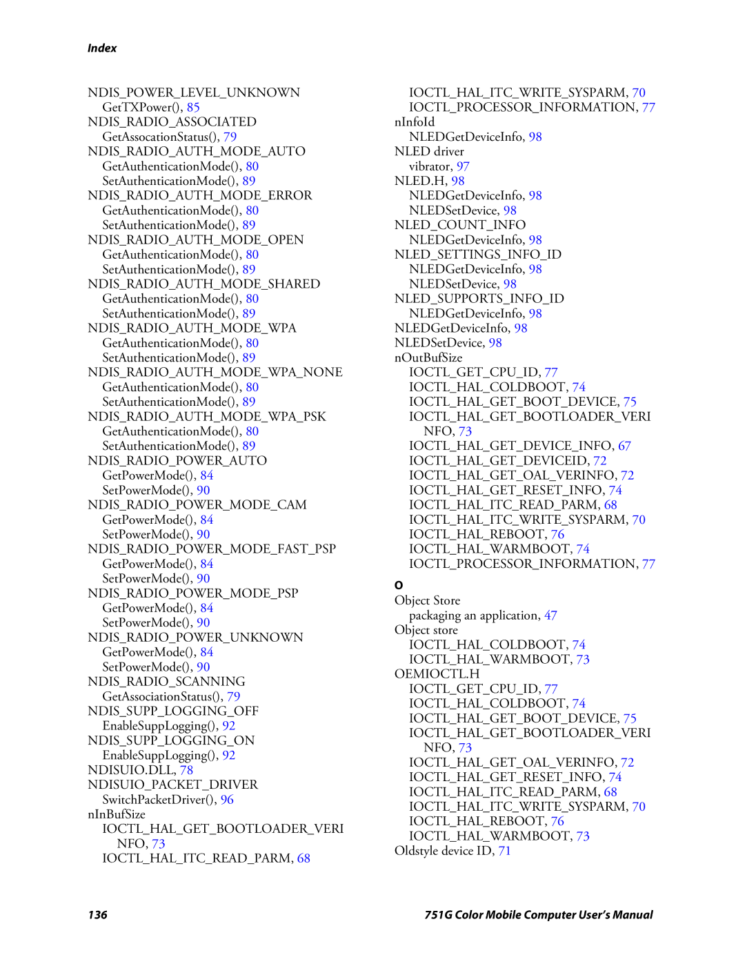 Intermec 751G user manual Ndisradioscanning 