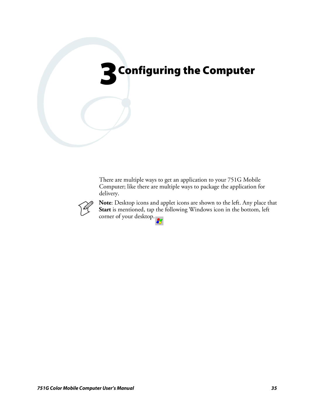 Intermec 751G user manual 3Configuring the Computer 