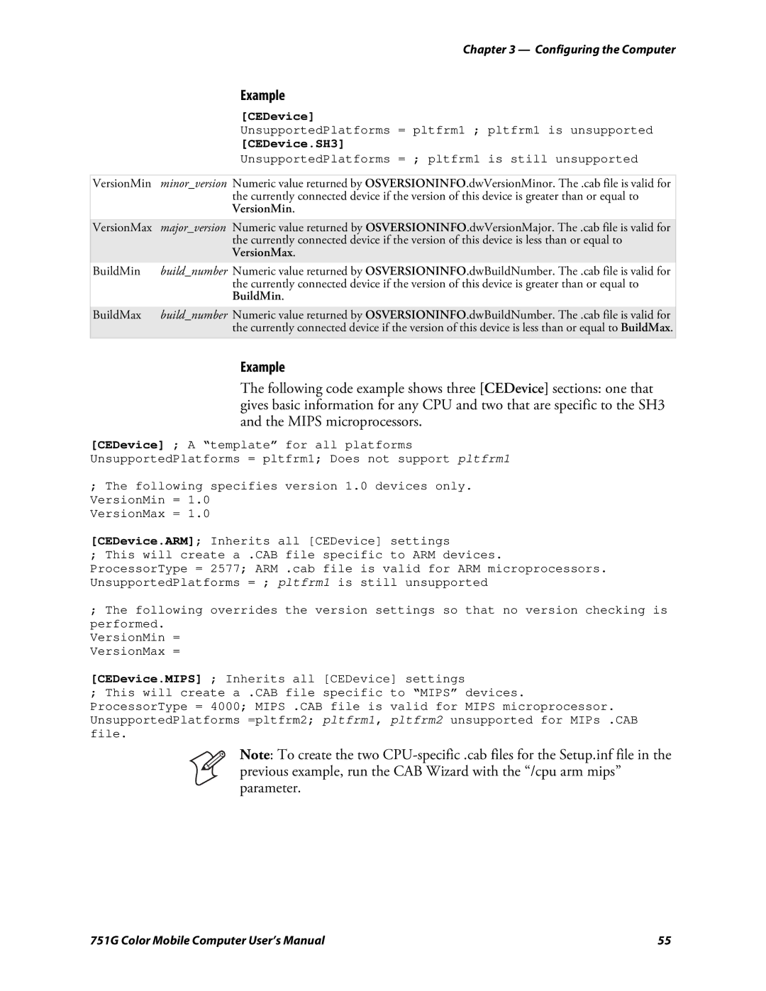 Intermec 751G user manual CEDevice.SH3 