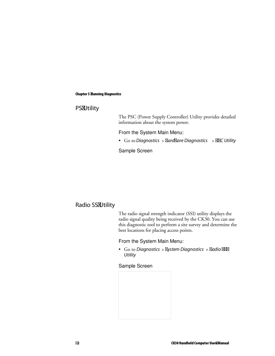 Intermec CK30 user manual PSC Utility, Radio SSI Utility 