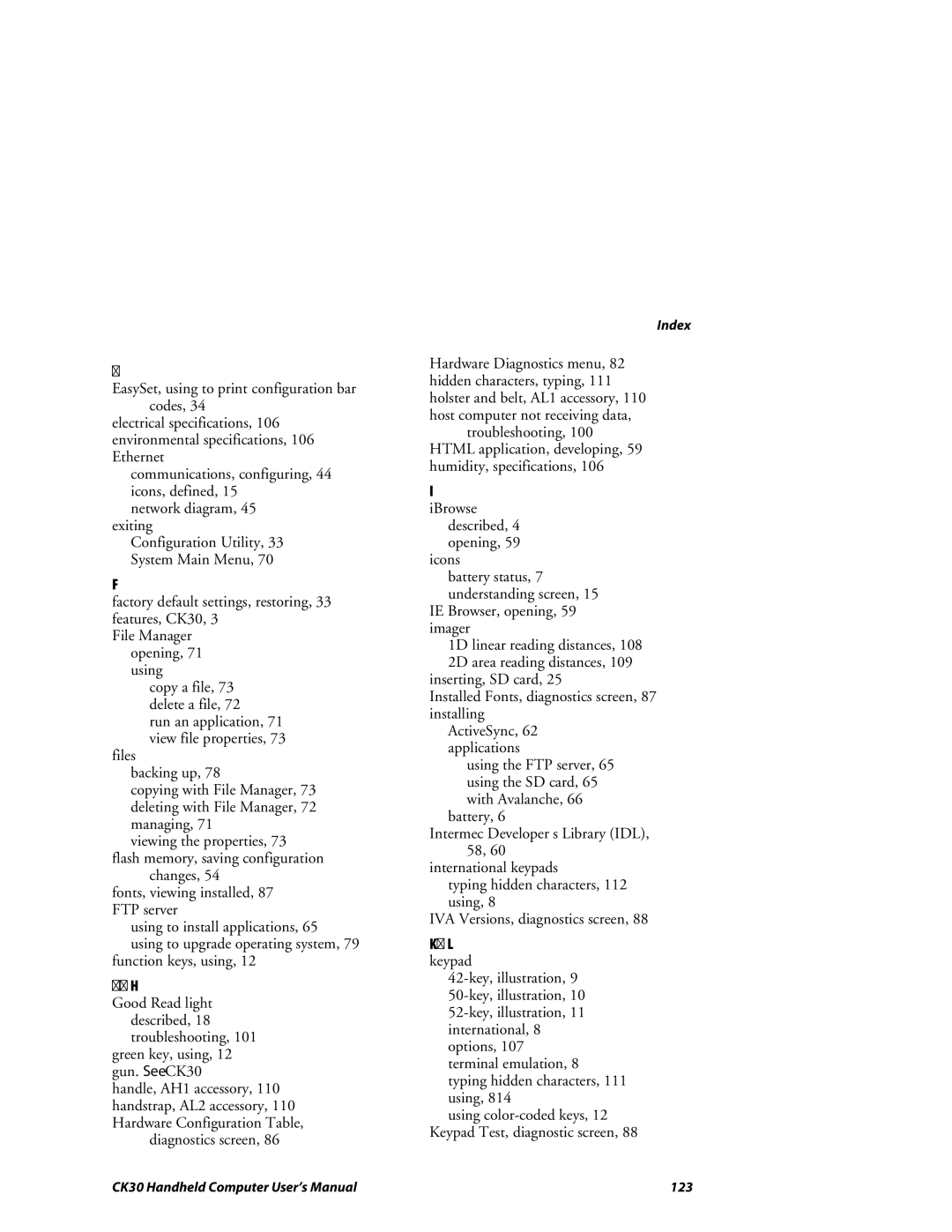 Intermec CK30 user manual IBrowse 