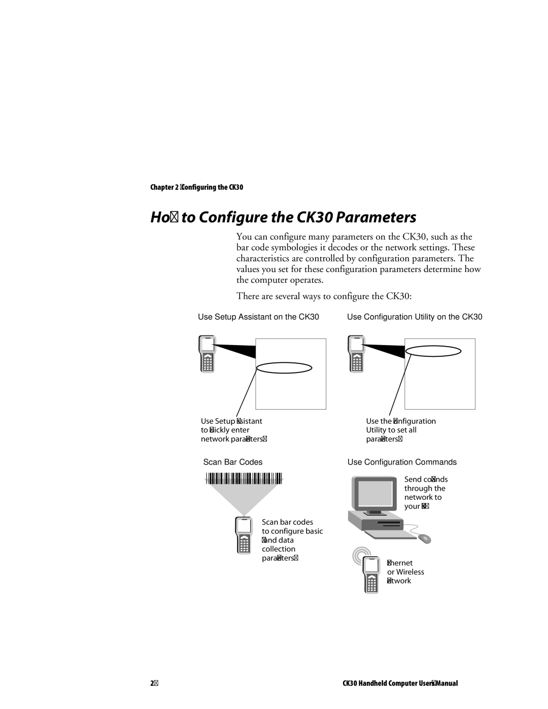 Intermec user manual How to Configure the CK30 Parameters, Use Setup Assistant on the CK30 