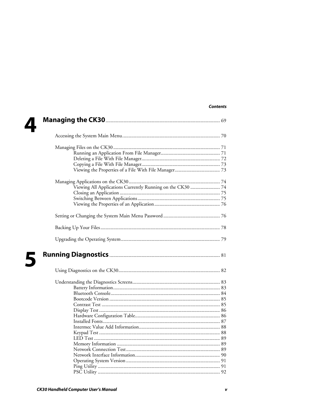 Intermec user manual CK30 Handheld Computer User’s Manual 