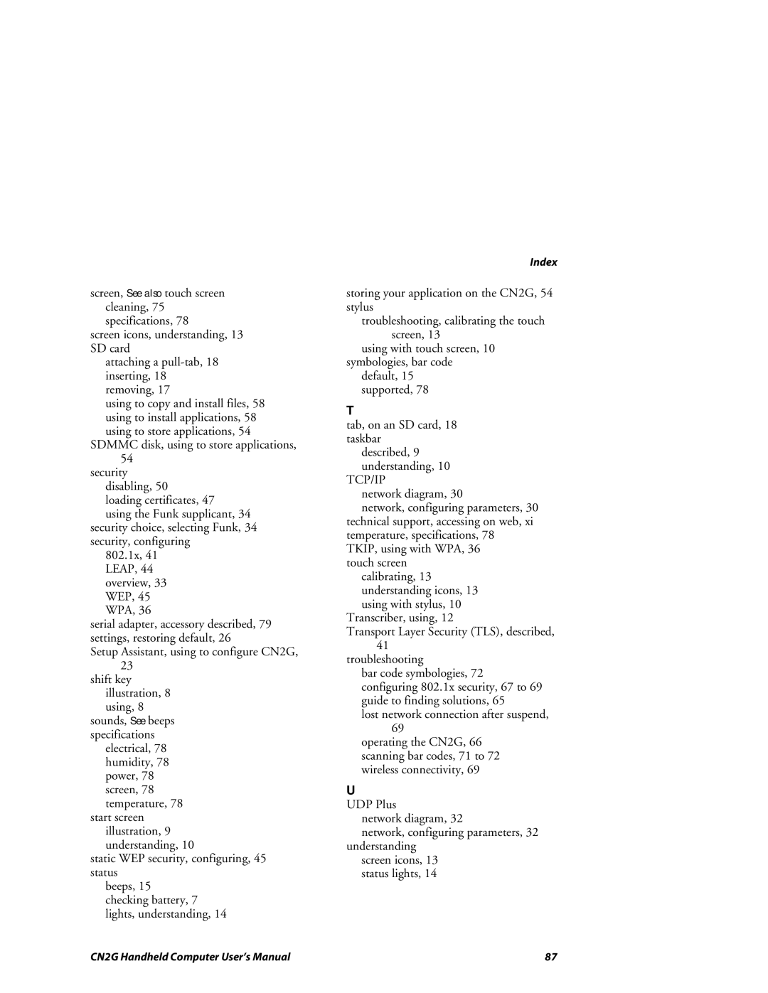 Intermec CN2G user manual Tcp/Ip 