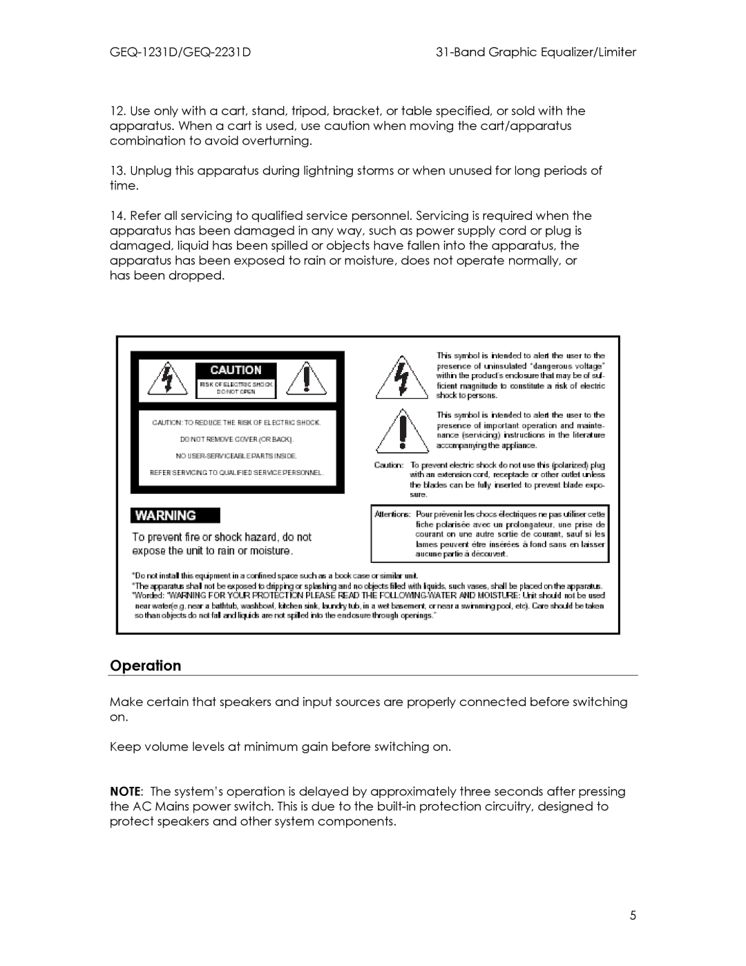 Intermec GEQ-1231D, GEQ-2231D manual Operation 