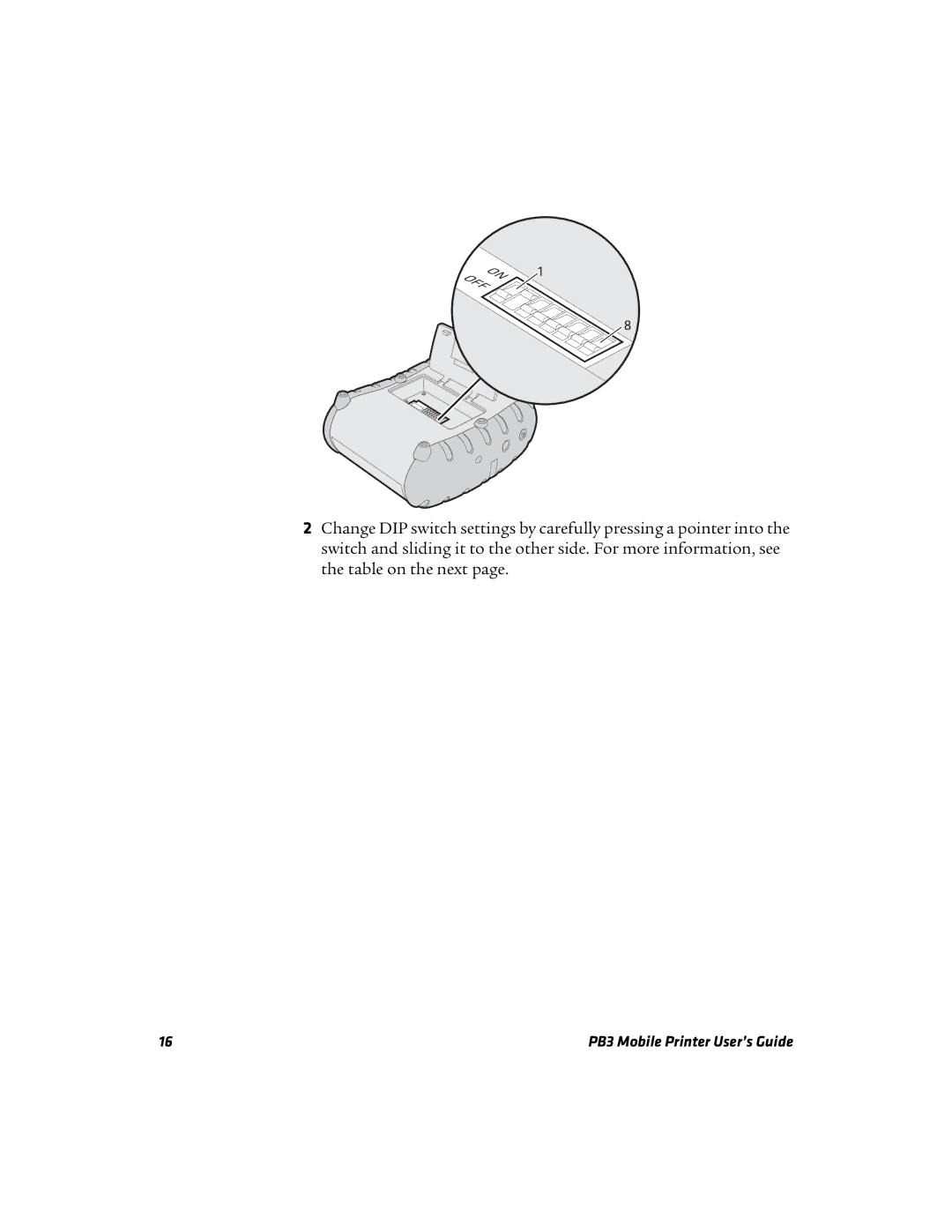 Intermec PB3 manual Off 