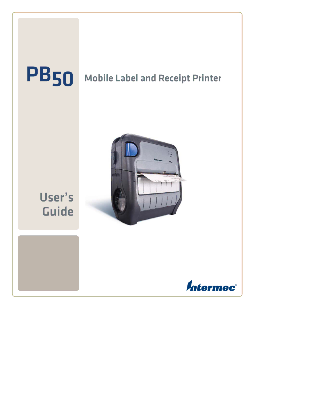 Intermec PB50 manual User’s Guide 