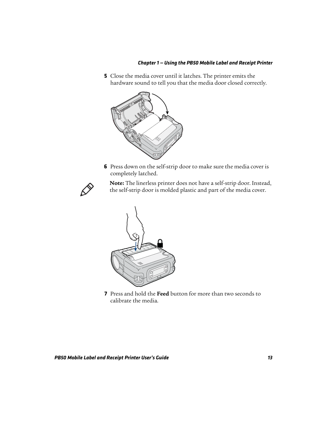 Intermec manual Using the PB50 Mobile Label and Receipt Printer 