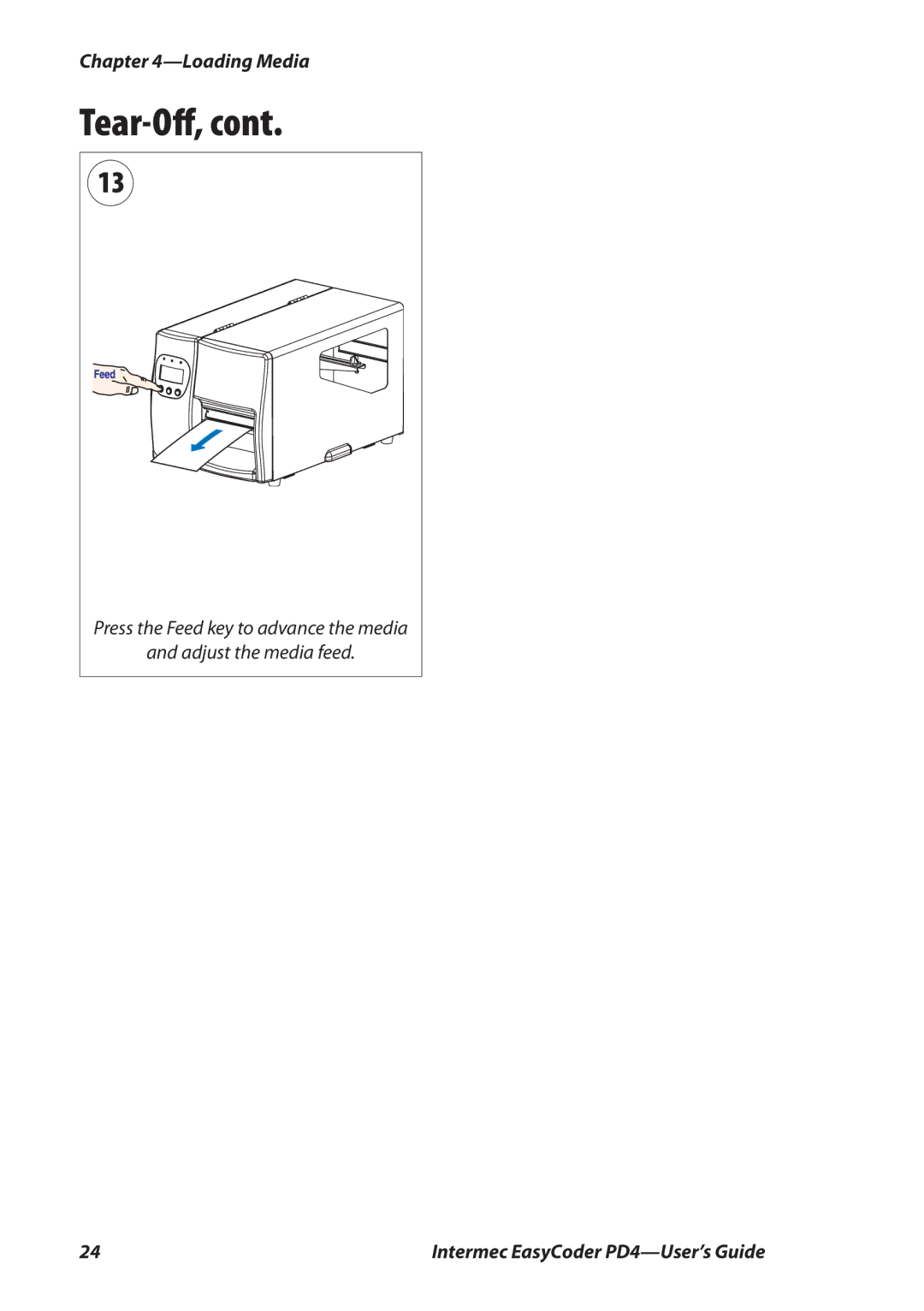 Intermec PD4 manual Tear-Oﬀ 