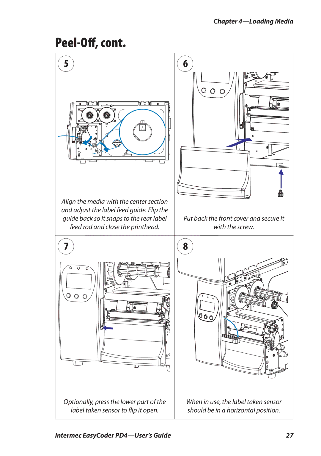 Intermec PD4 manual Peel-Oﬀ 