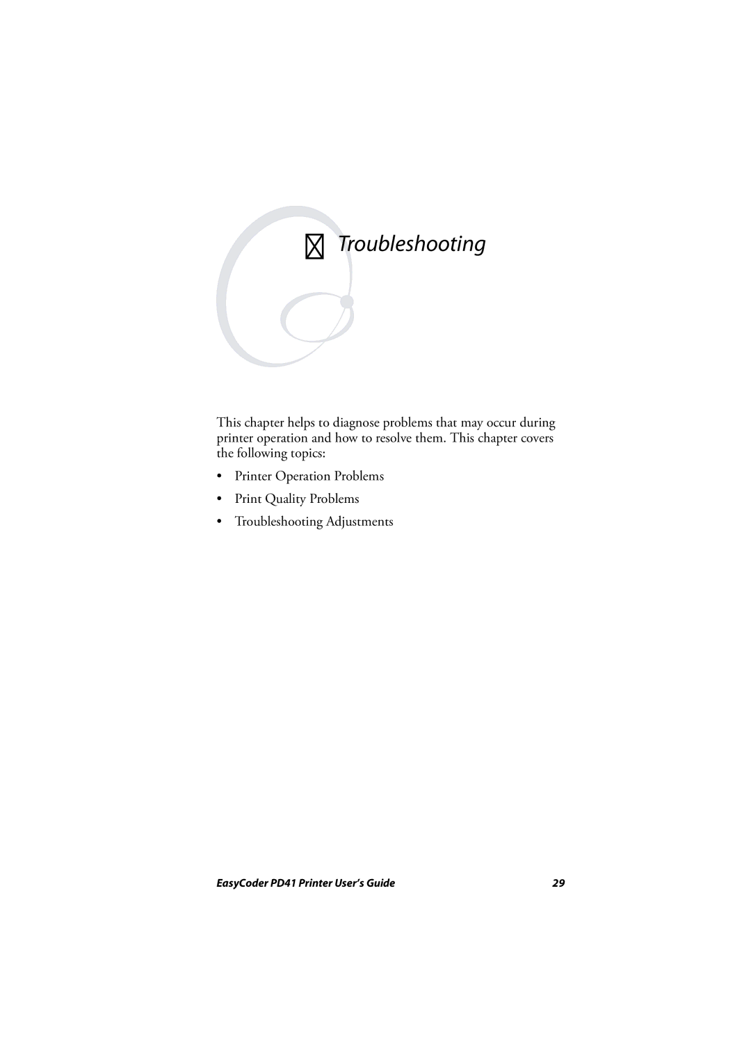 Intermec PD41 manual Troubleshooting 