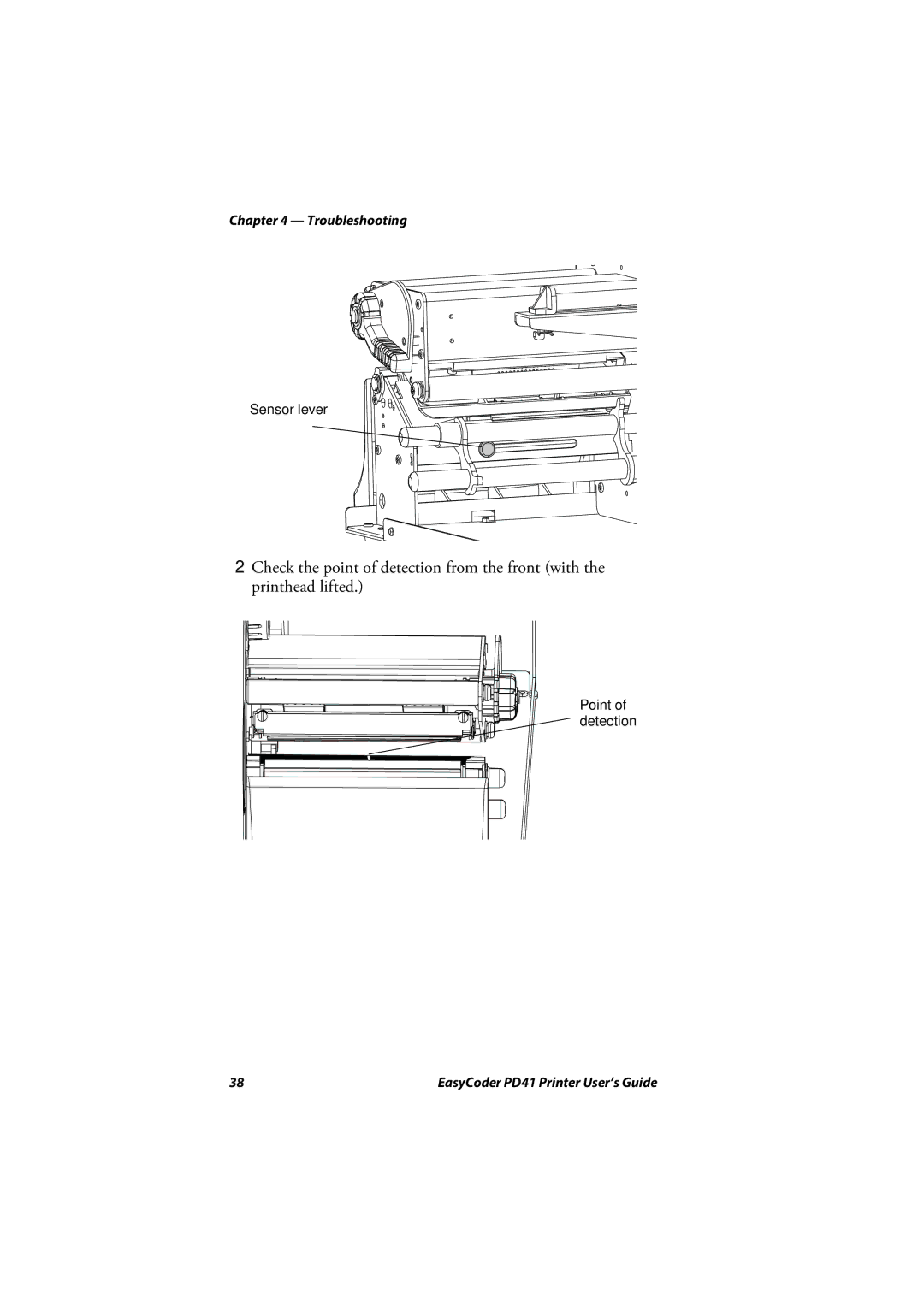 Intermec PD41 manual Sensor lever 