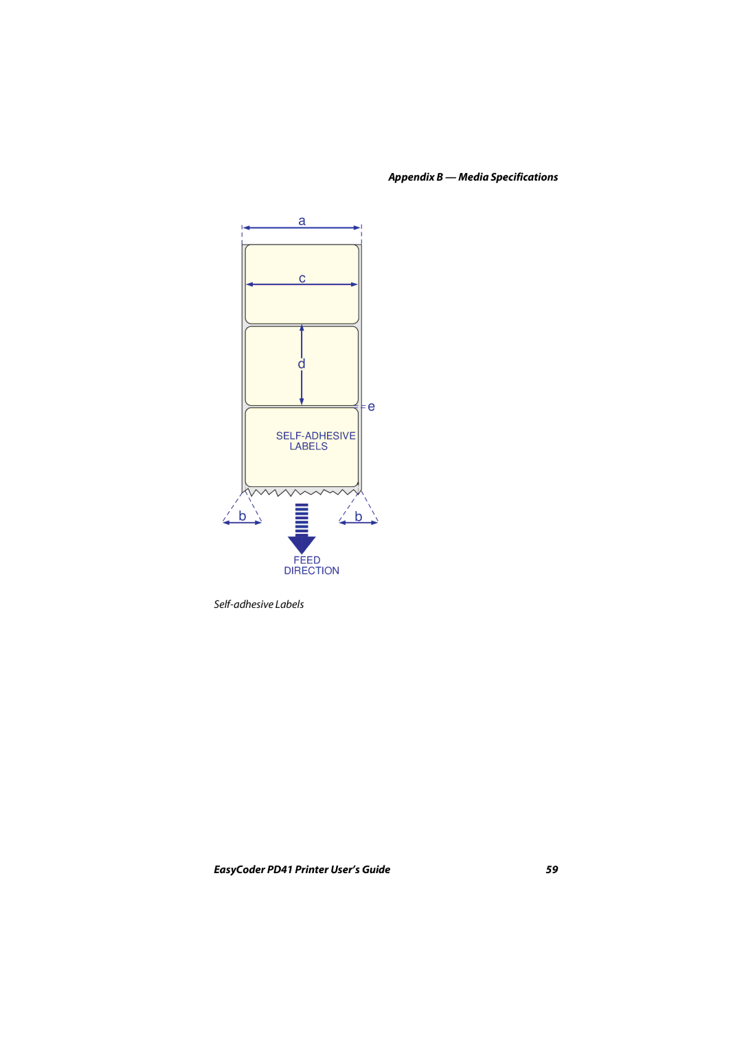 Intermec PD41 manual Self-adhesive Labels 