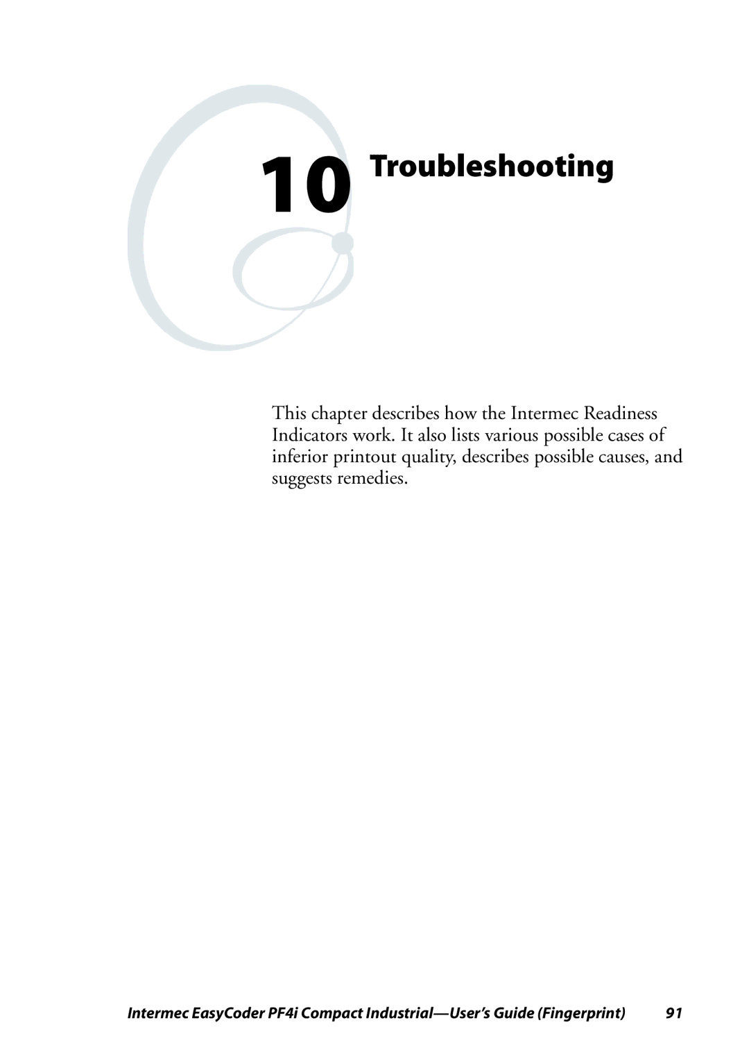 Intermec PF4I manual Troubleshooting 