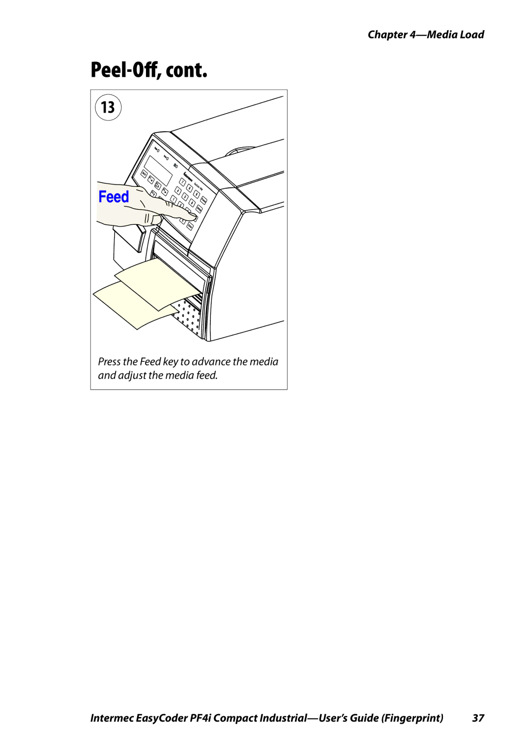 Intermec PF4I manual Peel-Oﬀ 