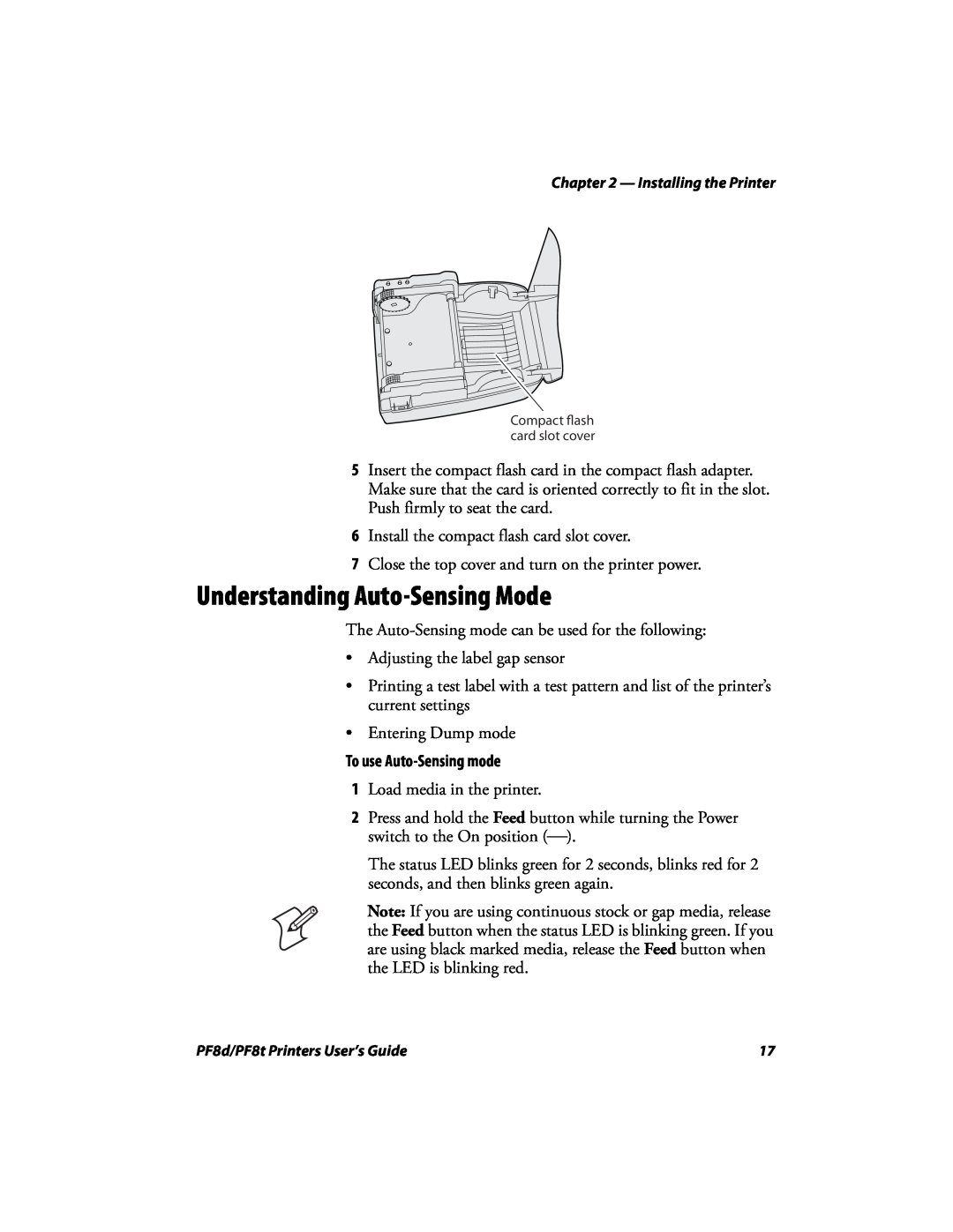 Intermec PF8T, PF8D manual Understanding Auto-Sensing Mode, To use Auto-Sensing mode 
